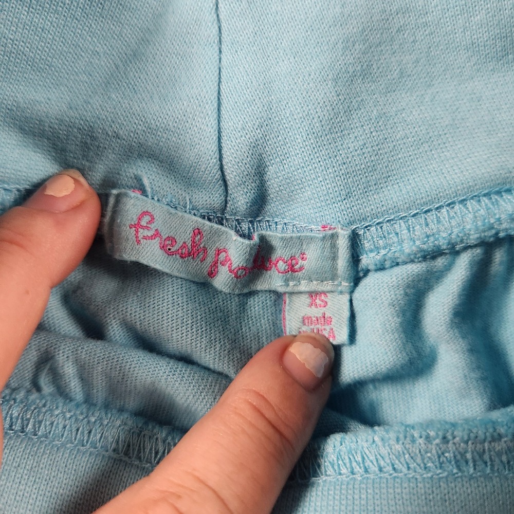FRESH PRODUCE XS Swimming Pool BLUE $59 Tiered Jersey Cotton Skirt XS - Picture 2 of 4